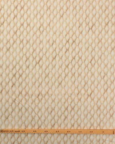 Alternative view of Cremefarvet bund med mønster i brun - Patchwork