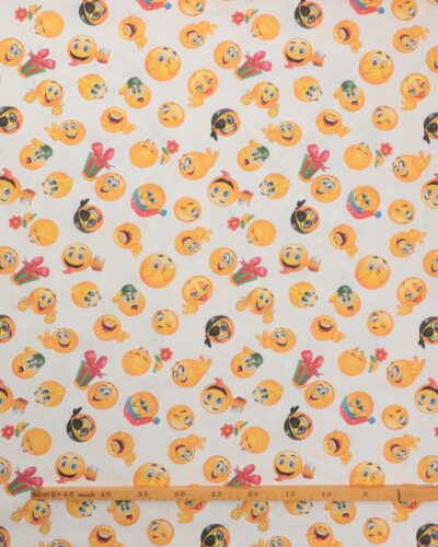 Alternative view of Smileys på offwhite - Boligtekstil