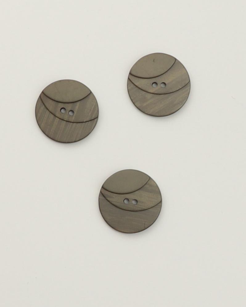 2-huls armygrøn m. buer - 30 mm