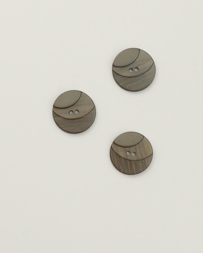 2-huls armygrøn m. buer - 25 mm