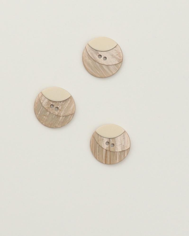 2-huls beige m. buer - 25 mm