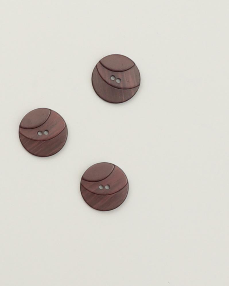 2-huls mørkebrun m. buer - 25 mm