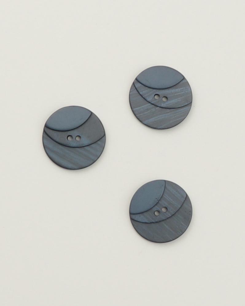 2-huls mørkeblå m. buer - 30 mm