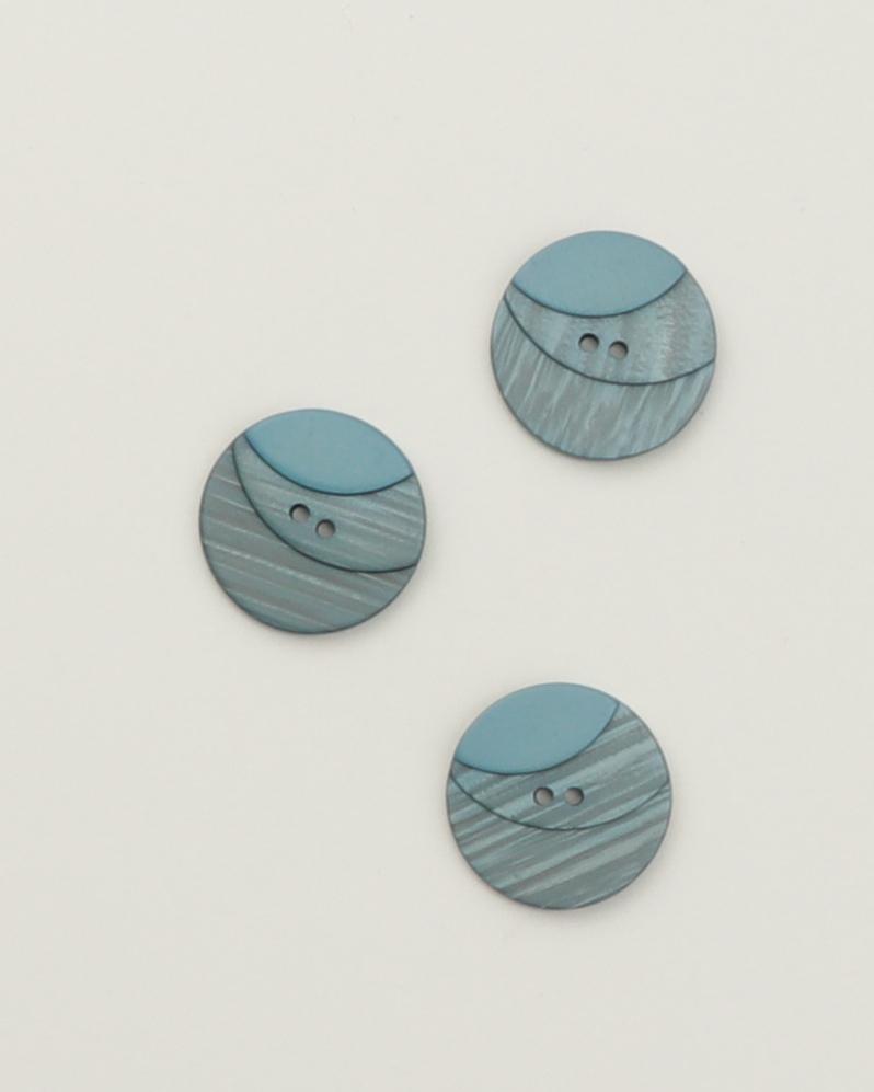 2-huls blå m. buer - 30 mm