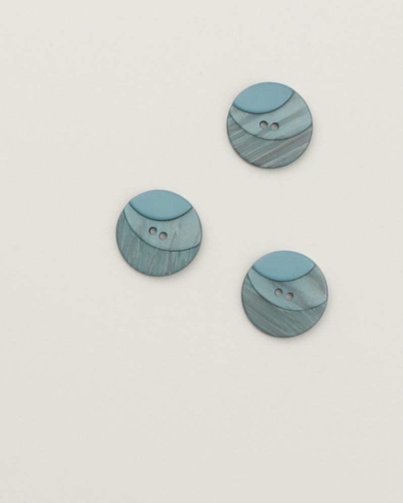 2-huls blå m. buer - 25 mm