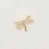 Broche guldsmed m. bling, guld - 26 mm