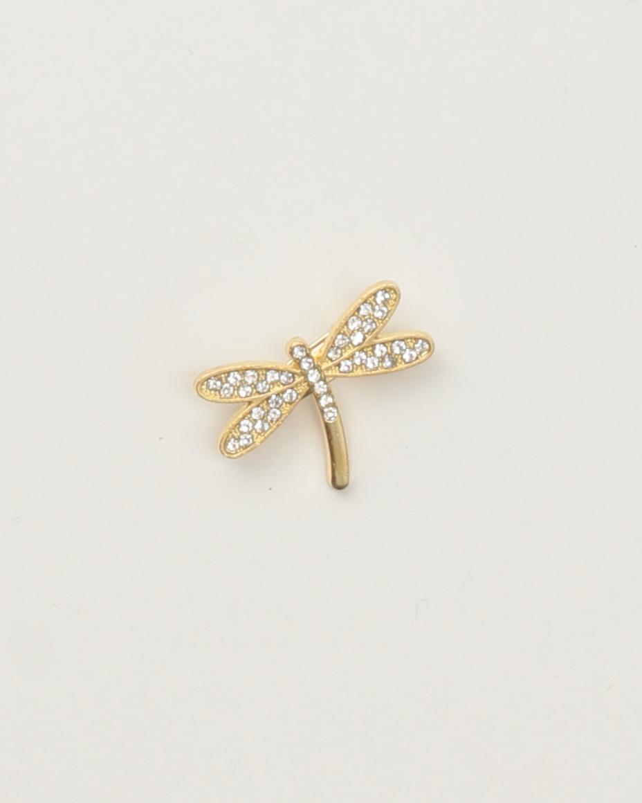 Broche guldsmed m. bling, guld - 26 mm