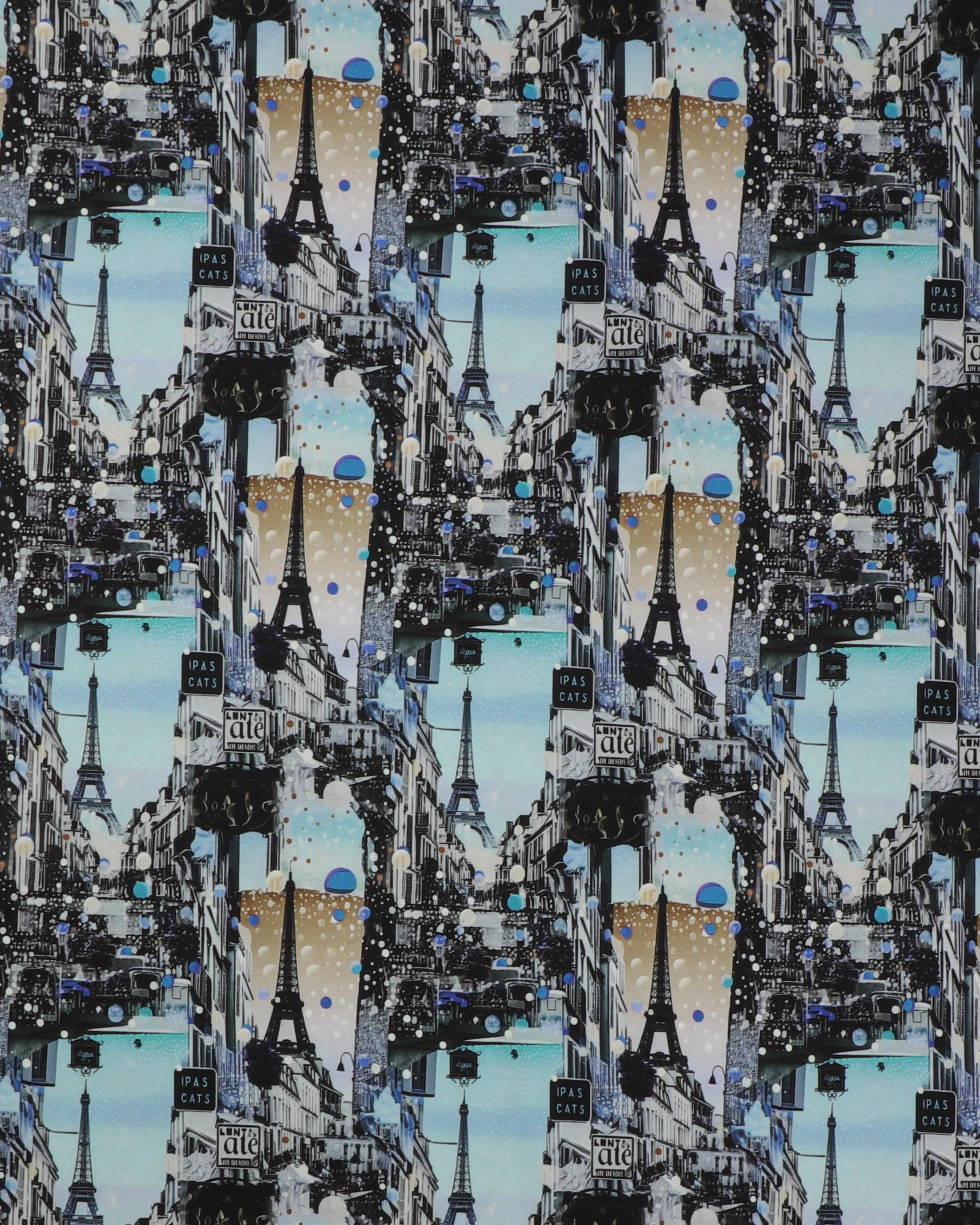 Eiffeltårnet - Jersey - 95% Bomuld, 5% Elastan