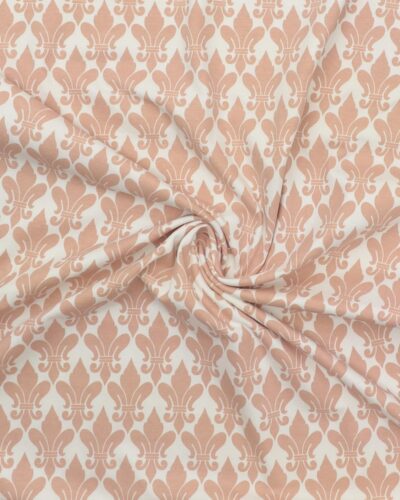 Hvid med gammelrosa ornamenter - Jersey