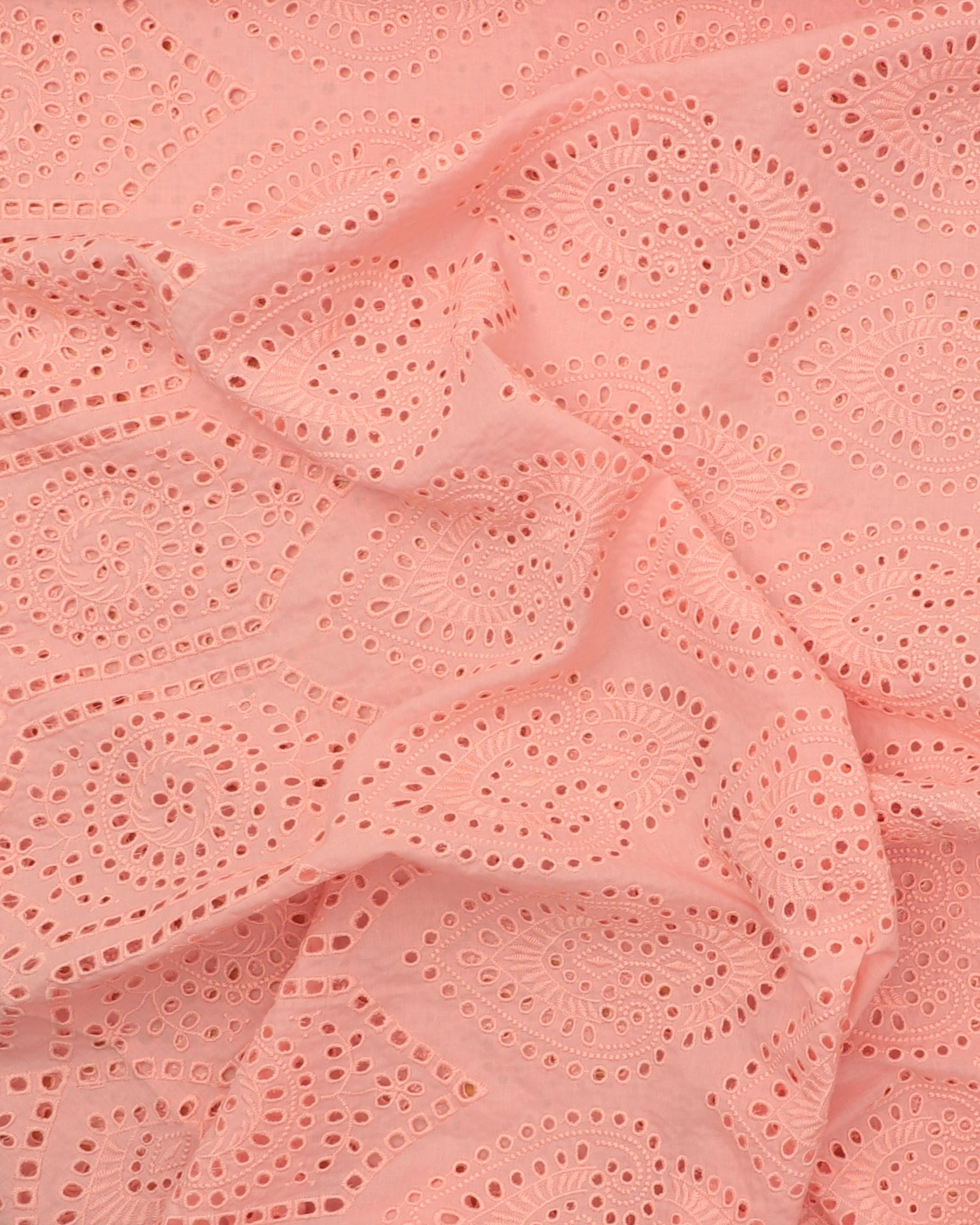 Laksefarvet - Broderie Anglaise - 100% Bomuld