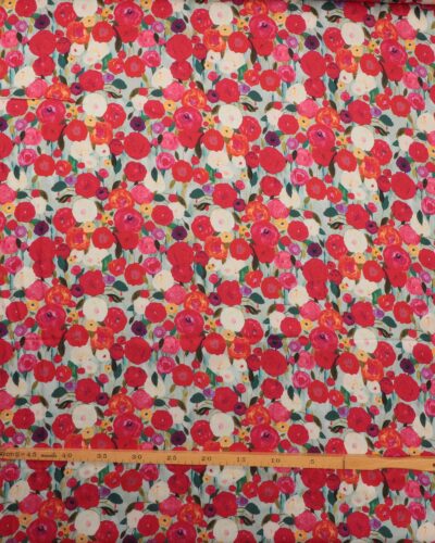 Alternative view of Blomster med lidt shine - Viskose/lurex