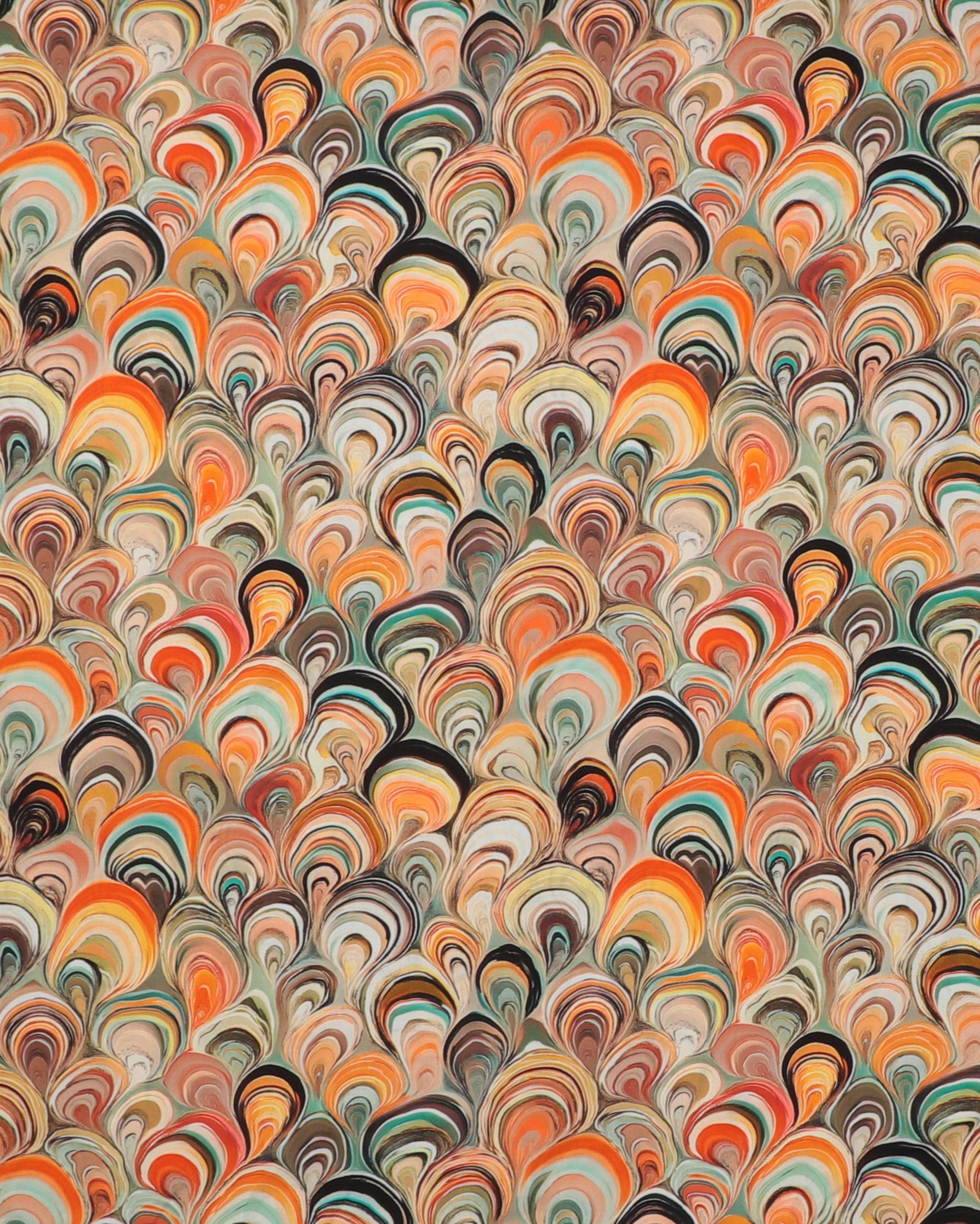 Organisk multifarvet mønster - Viskose - 100% Viskose