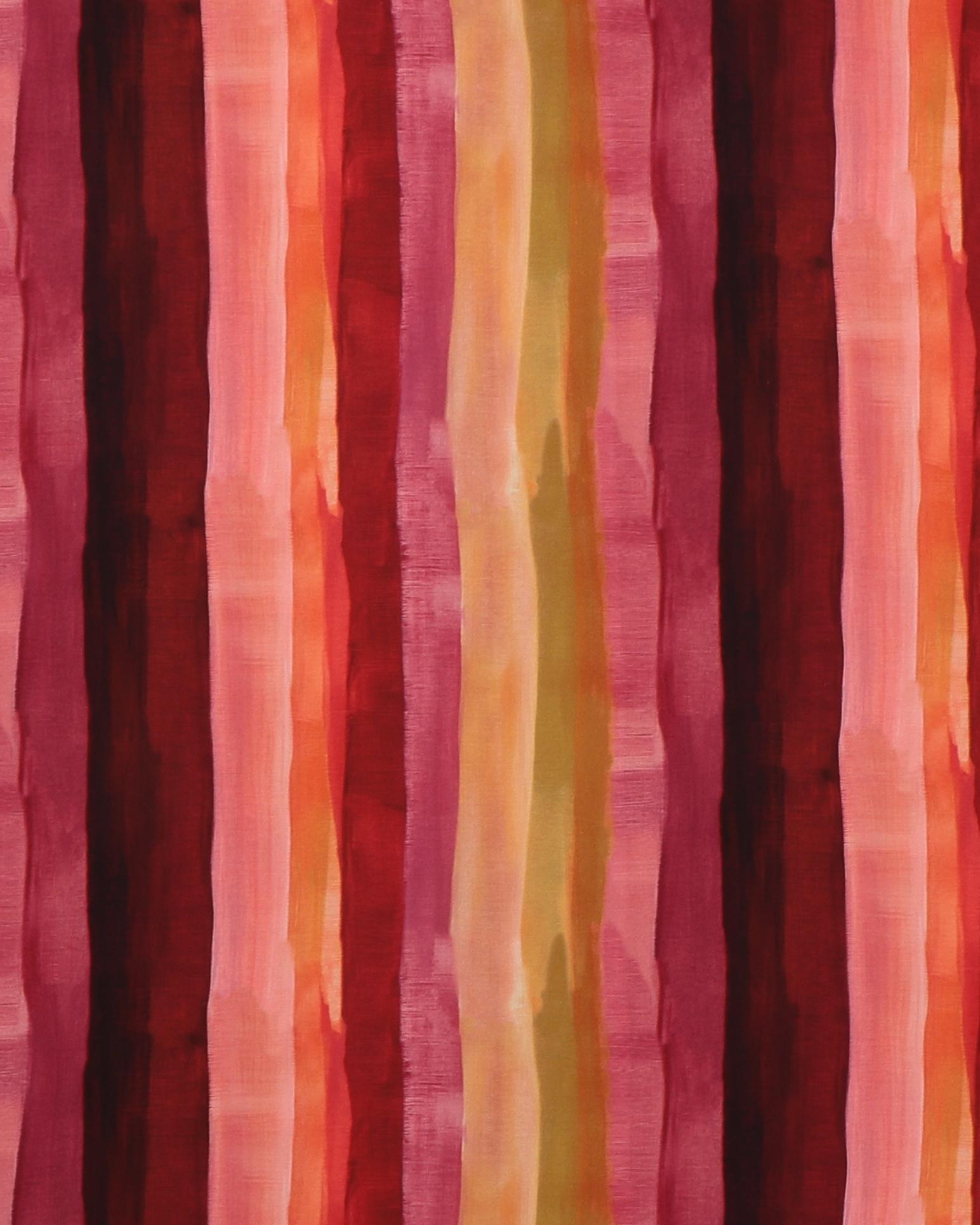 Striber i røde farver - Viskose - 100% Viskose