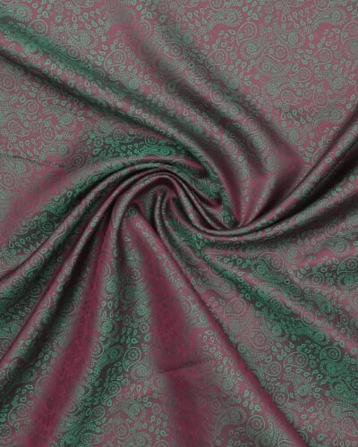 Mørk mint på mørk cerise - Viskose/acetat