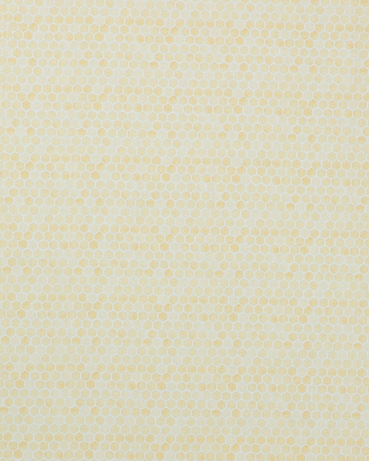 Lysegul med bikubemønster - Patchwork - 100% Bomuld