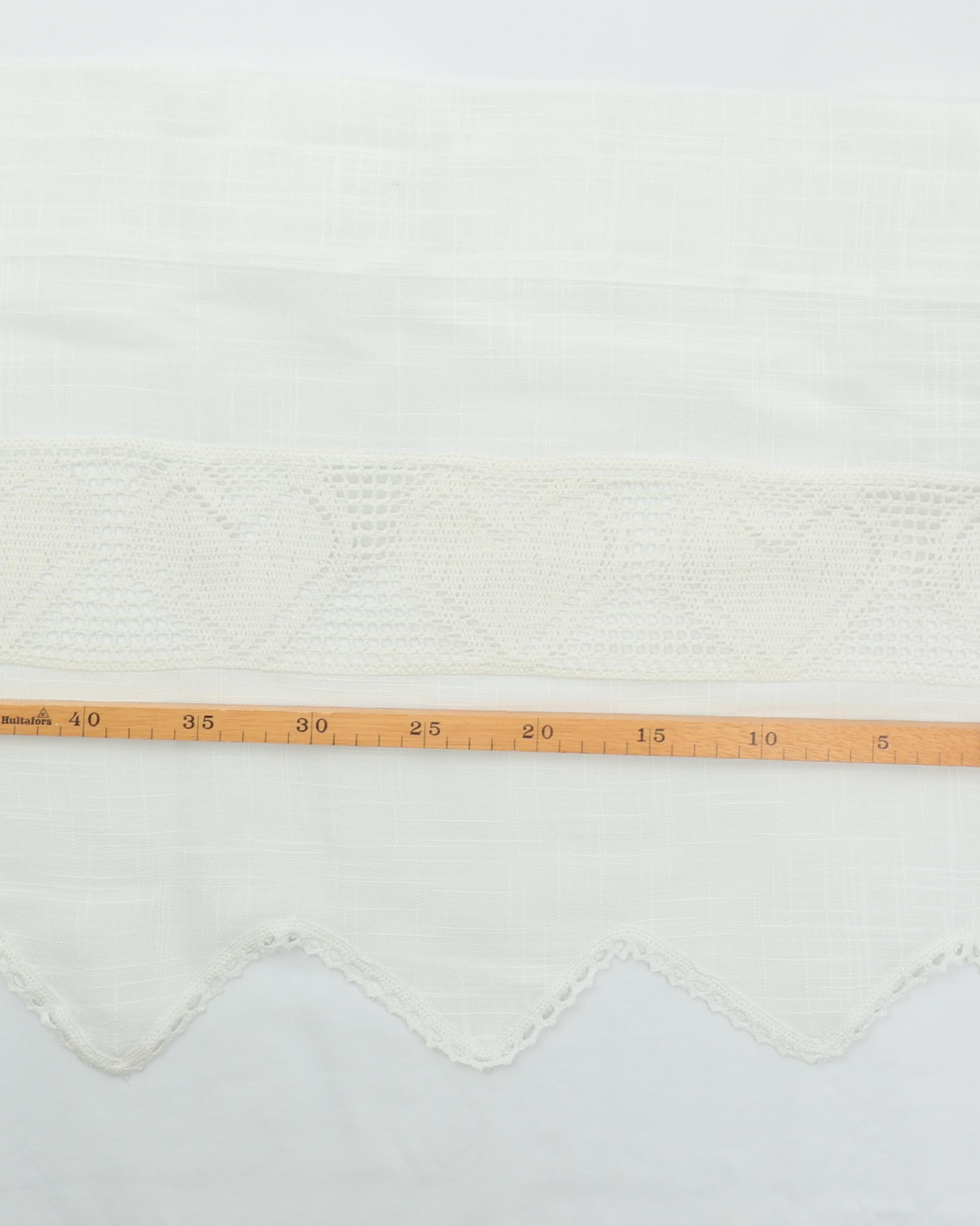 Cafégardin, Offwhite m. tungekant - 45 cm høj 4 Cafégardin, Offwhite m. tungekant - 45 cm høj - Billede 2