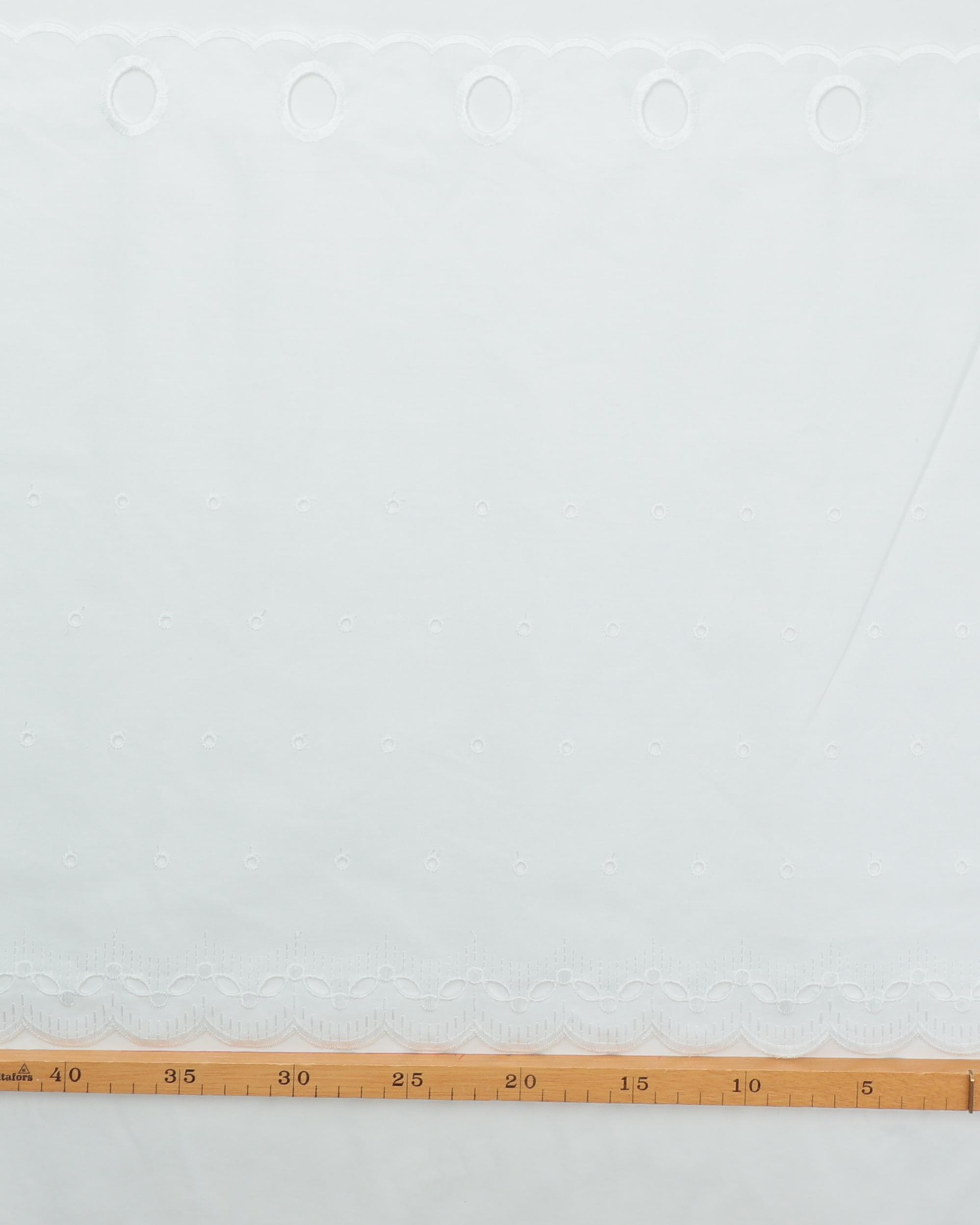 Cafégardin, hvid hulmønster langs tungekant - 43 cm høj 4 Cafégardin, hvid hulmønster langs tungekant - 43 cm høj - Billede 2
