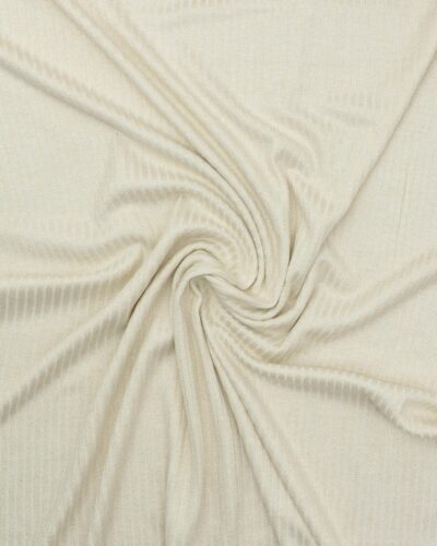 Riflet offwhite/guldglimmer - Strik (polyester/viskose)