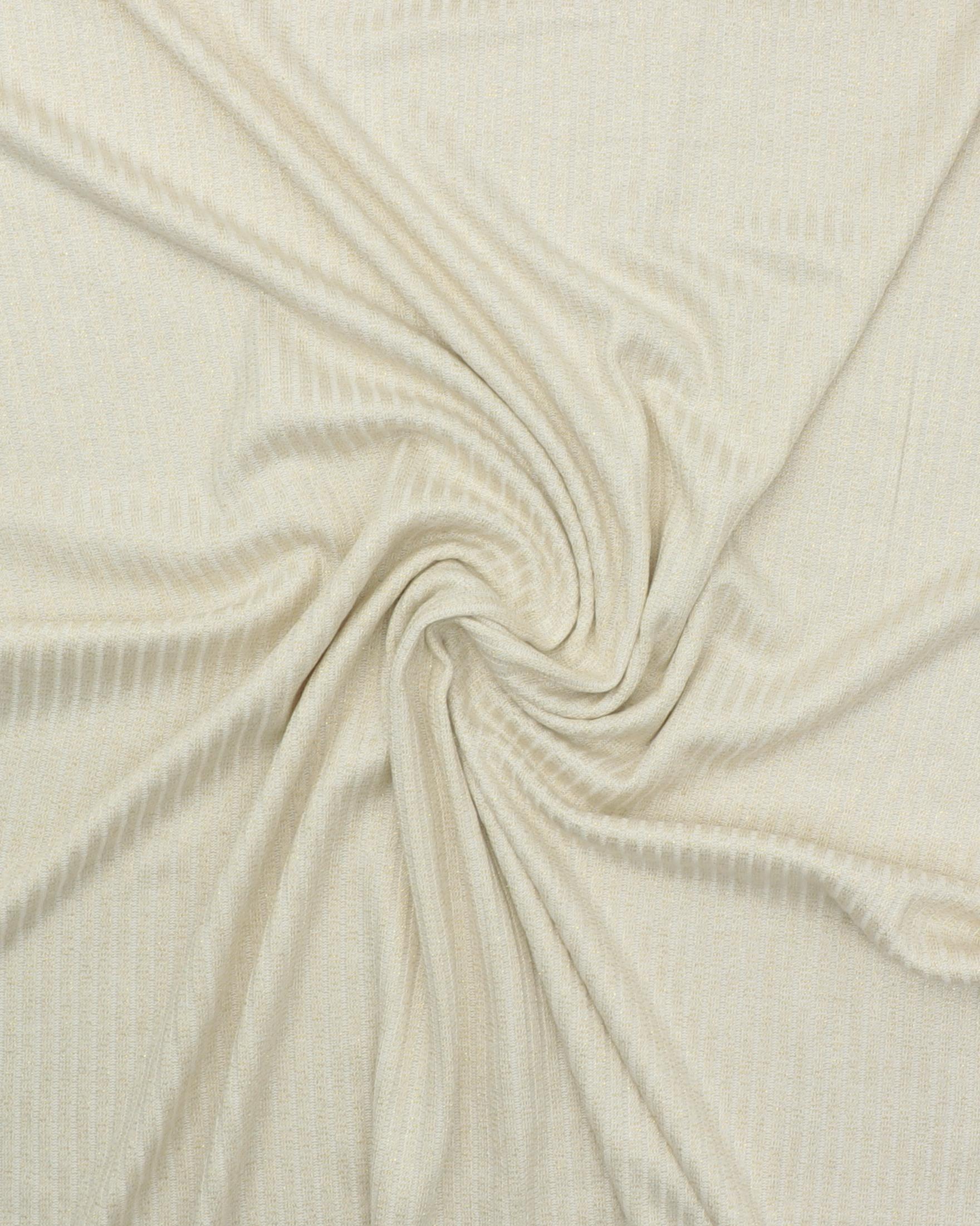 Riflet offwhite/guldglimmer - Strik (polyester/viskose) - 43% Viskose, 57% Polyester