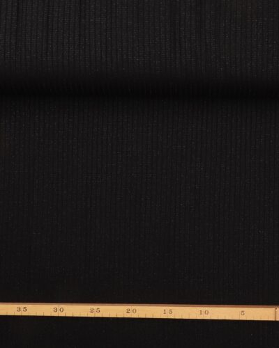 Alternative view of Riflet sort/sølvglimmer - Strik (polyester/viskose)