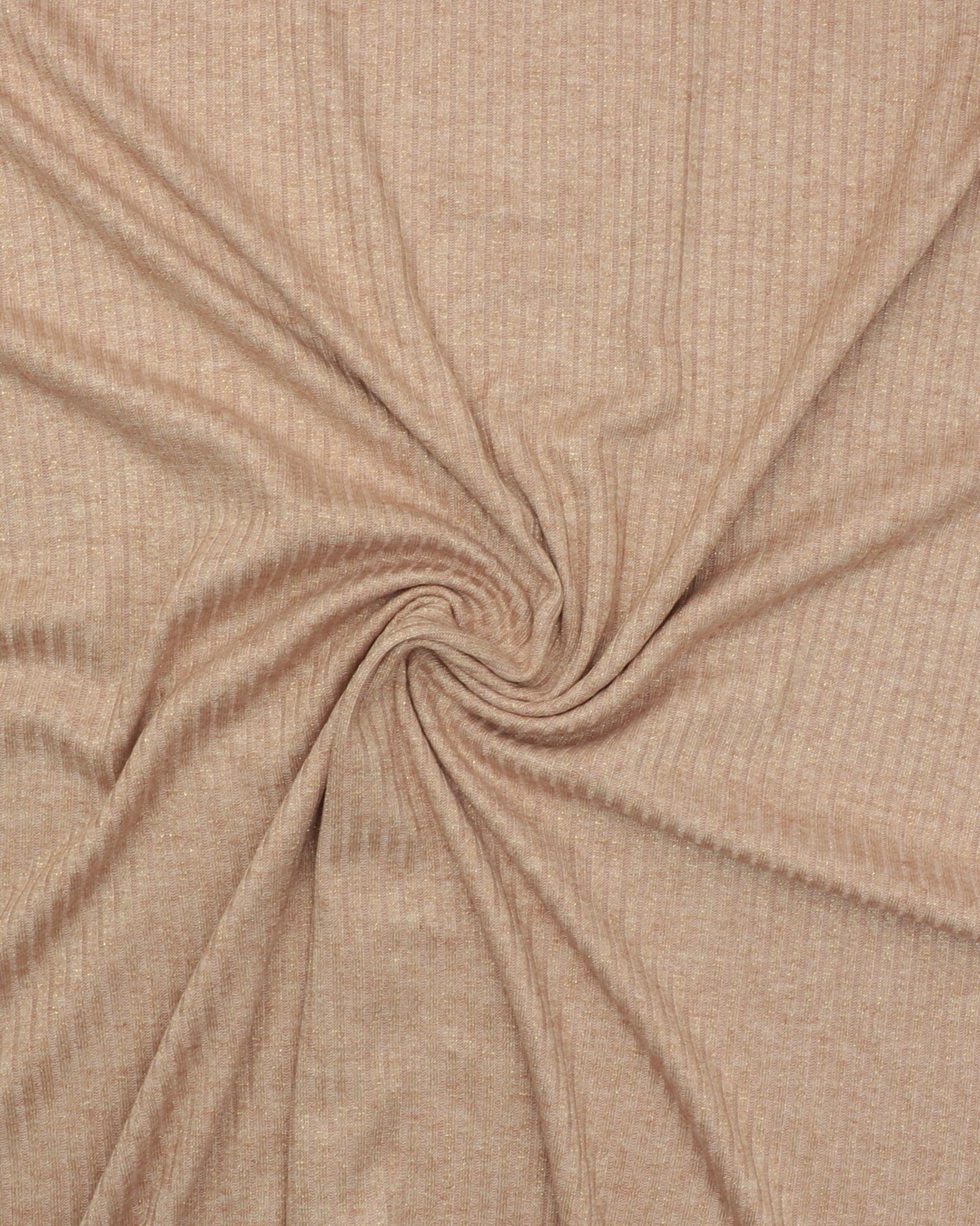 Riflet mørk beige/guldglimmer - Strik (polyester/viskose) - 43% Viskose, 57% Polyester