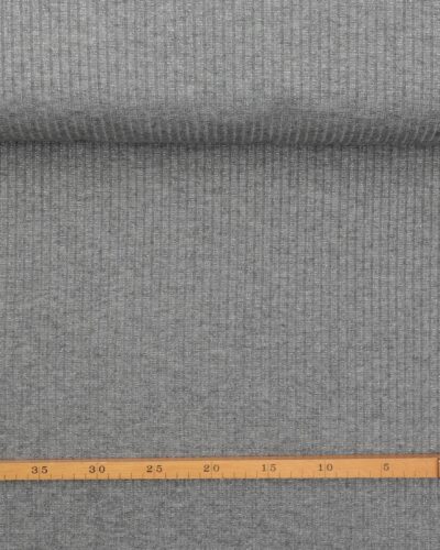 Alternative view of Riflet mørk grå/sølvglimmer - Strik (polyester/viskose)