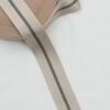 Glat beige m. sort stribe - 40 mm blød elastik