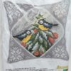 Påtegnet stramaj, to fugle - ca. 40x40 cm