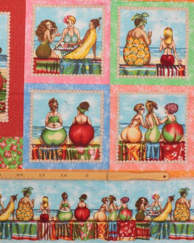 Fruit ladies, motiver m. "jordbærkant" - Patchwork rapport