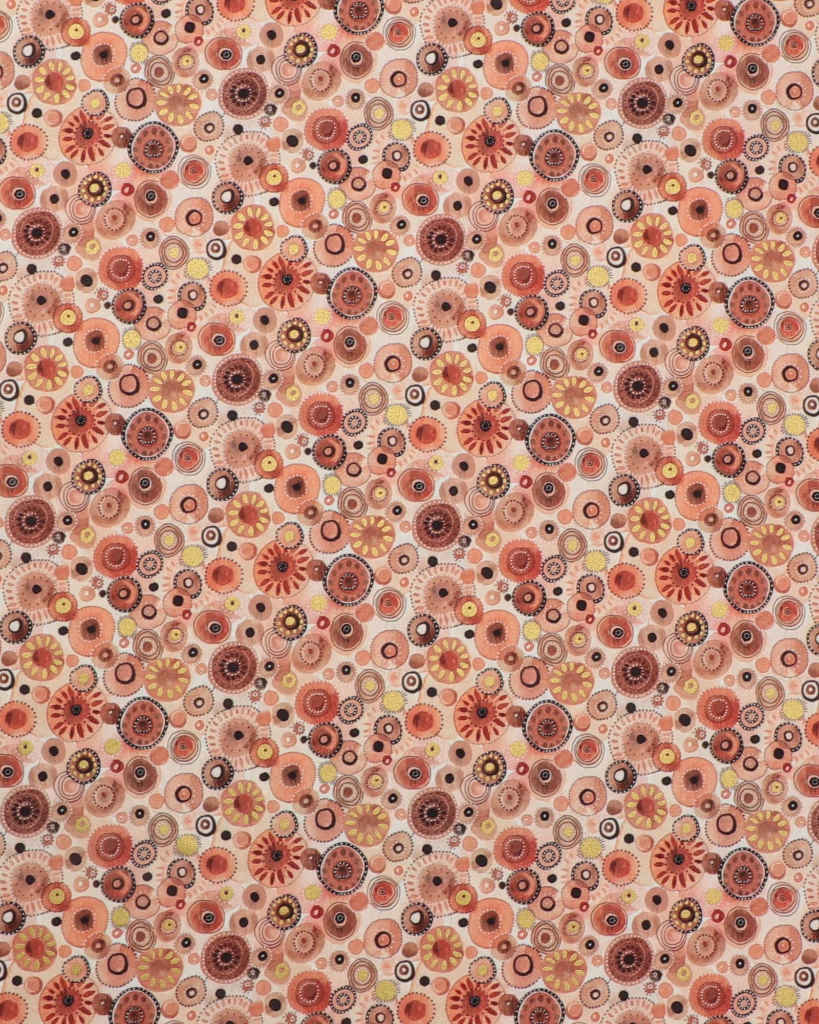 Flora & Form, cirkler m. mønster i - Patchwork - 100% Bomuld