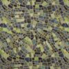 Flora & Form, mosaik i grøn og blå med lidt guld - Patchwork