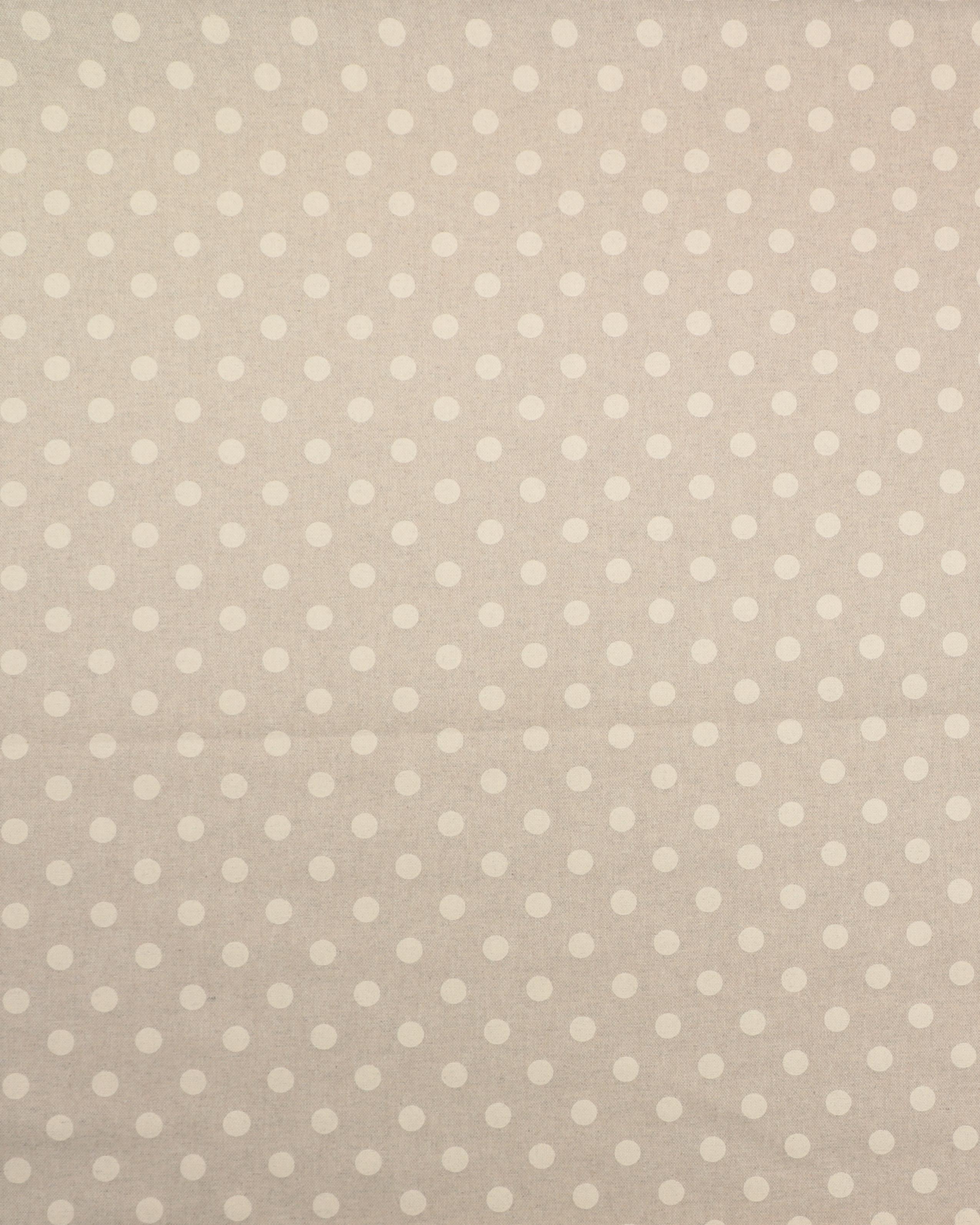 Lys natur m. offwhite prikker - Tekstilvoksdug - 20% Polyester, 80% Bomuld