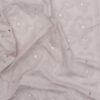 Lys beige med store blomster - Broderie Anglaise