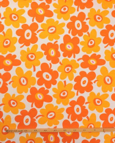 Alternative view of Gule og orange retroblomster - Jersey