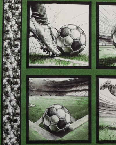 6 motiver med fodbold - Patchwork panel
