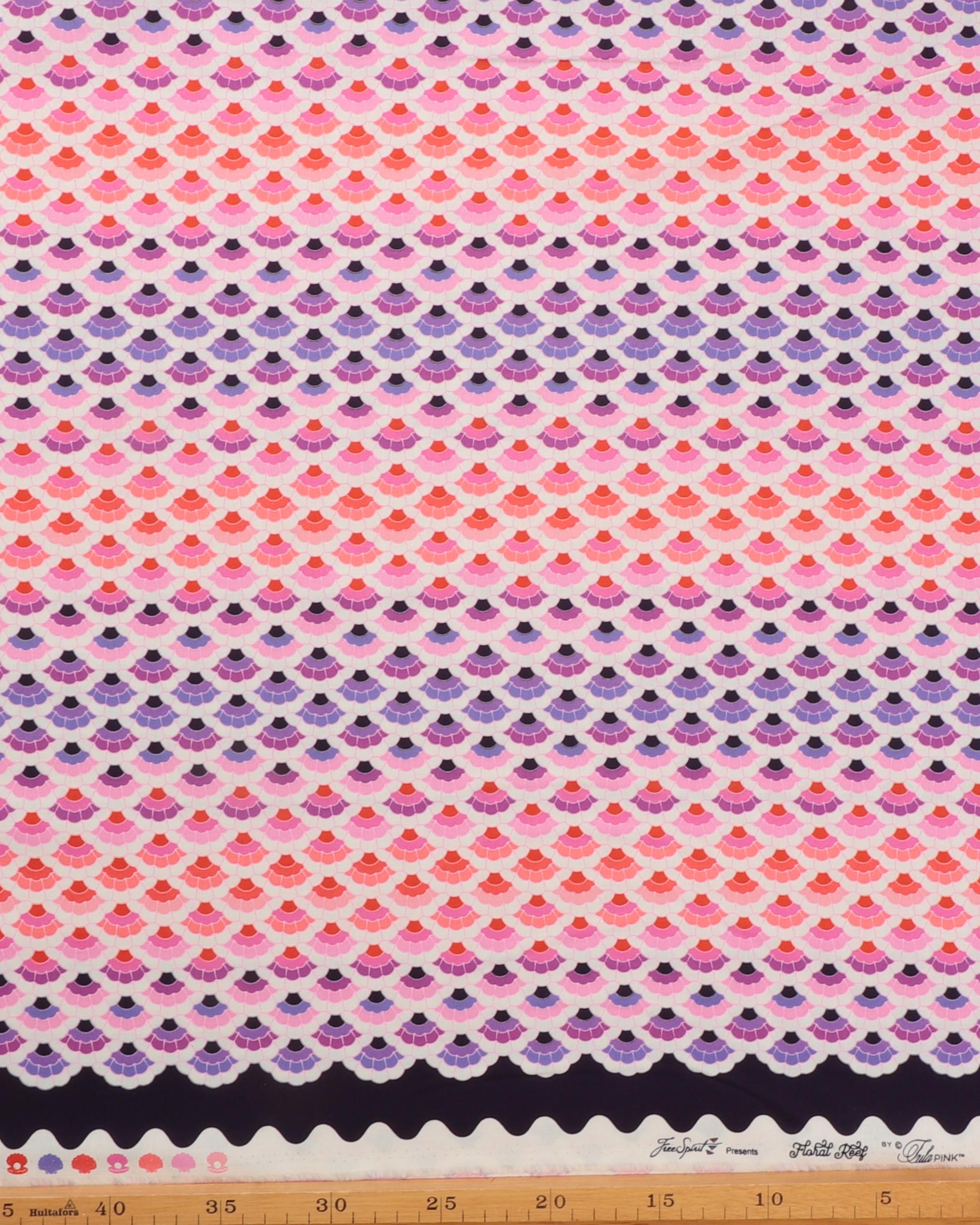 Floral Reef, Aquatic Lace m. lilla - Tula Pink 4 Floral Reef, Aquatic Lace m. lilla - Tula Pink - Billede 2