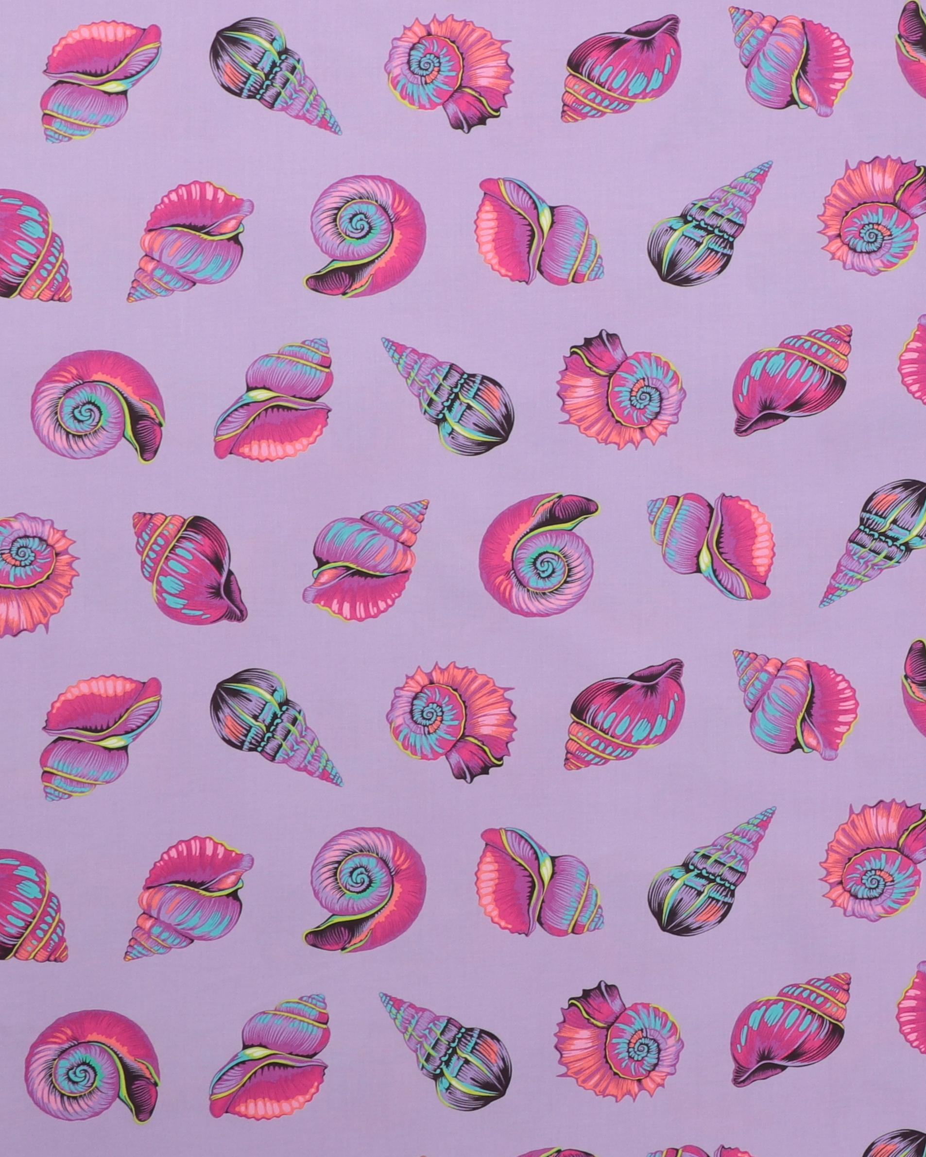 Floral Reef, Lil Shelly lys lilla - Tula Pink 3 Floral Reef, Lil Shelly lys lilla - Tula Pink