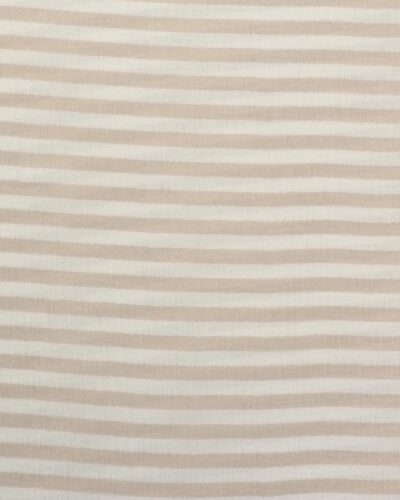 Striber flødefarvet/beige - Double Gauze/musselin stof