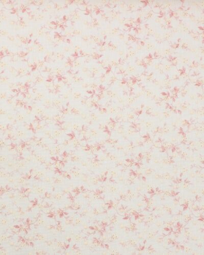 Gammelrosa blomster og broderie anglaise - Double Gauze/musselin stof