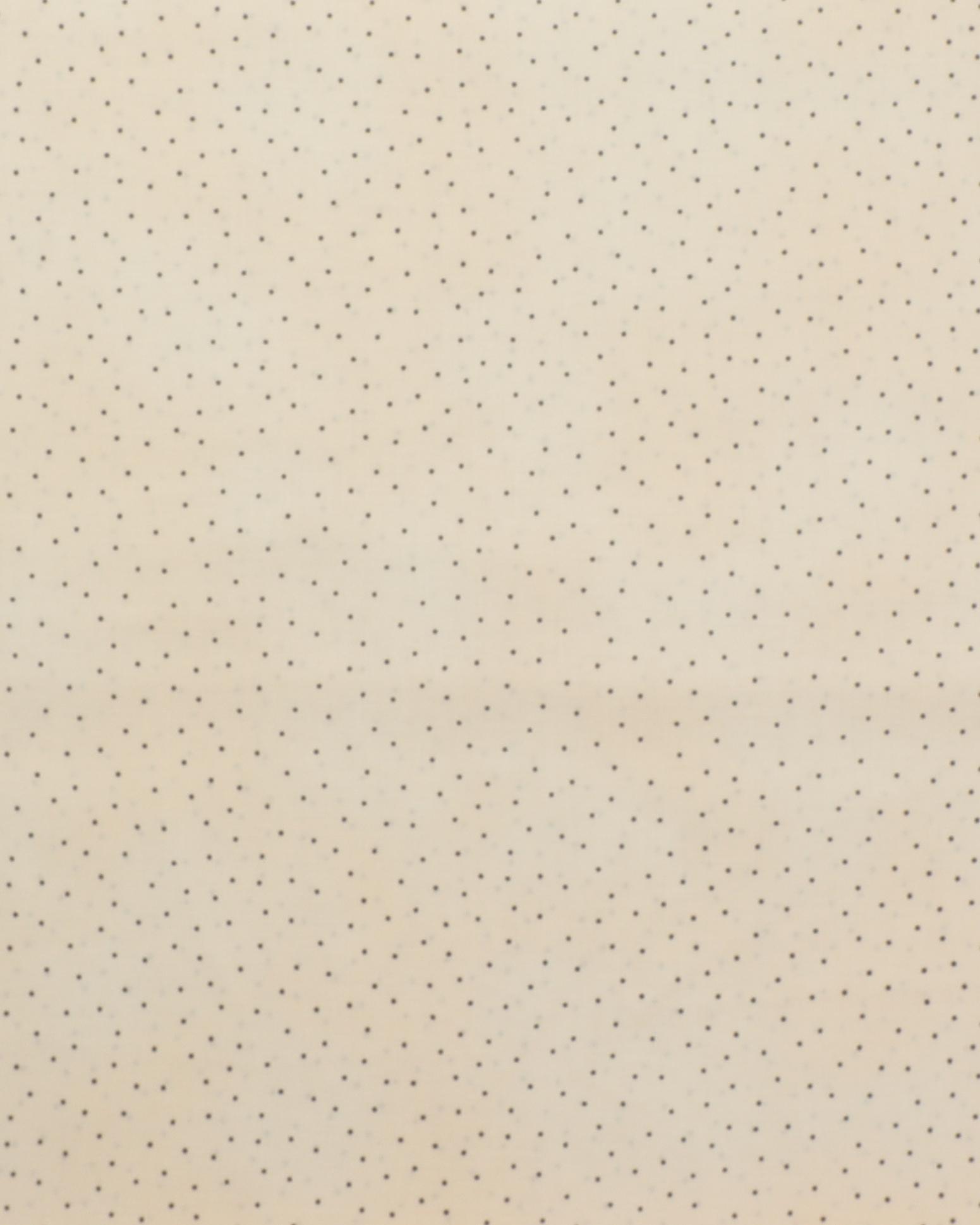 Offwhite med sorte prikker - Patchwork - 100% Bomuld