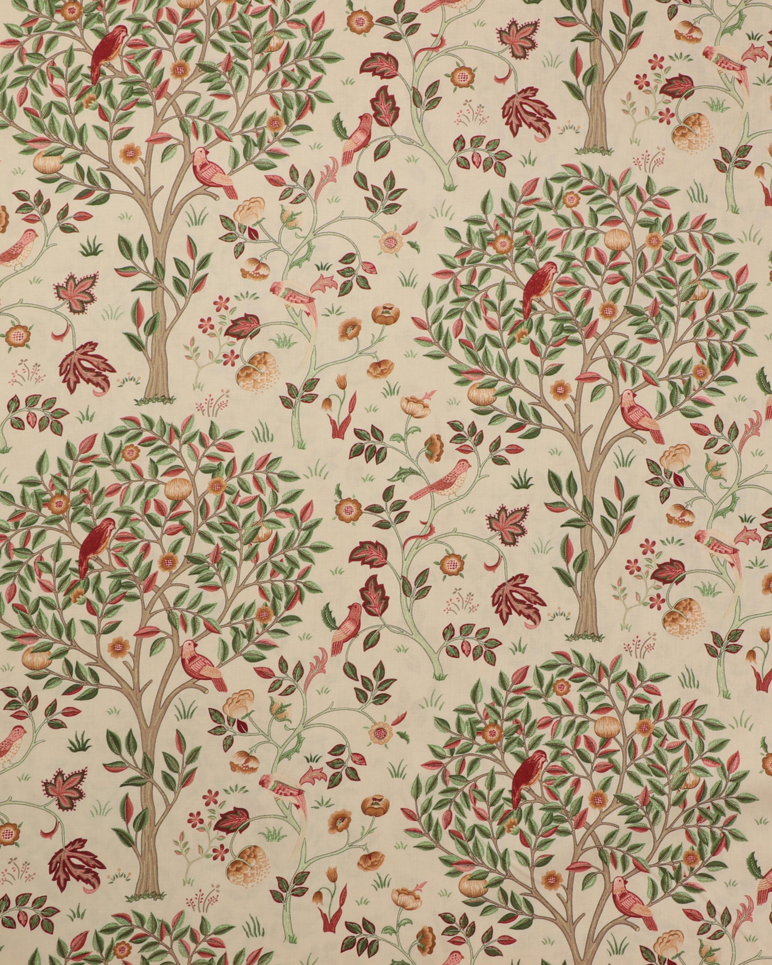 Kelmscott Tree, mørk creme bund - William Morris - 100% Bomuld