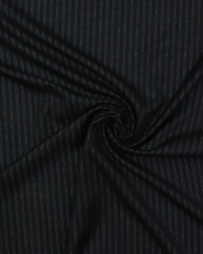 Sort med smalle sølvstriber - Viskose/polyester