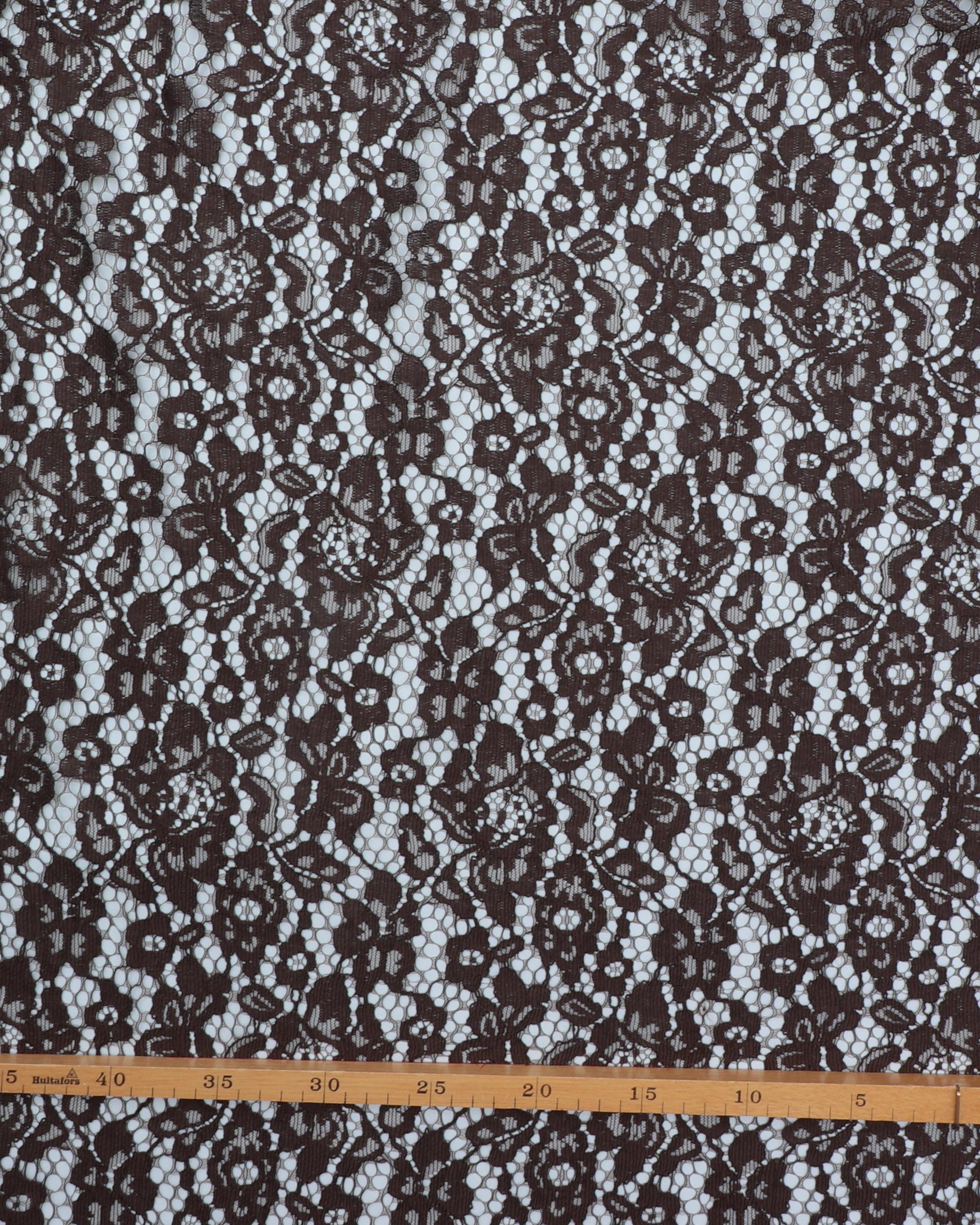 Mørkebrun blonde med tungekant - Polyester 4 Mørkebrun blonde med tungekant - Polyester - Billede 2