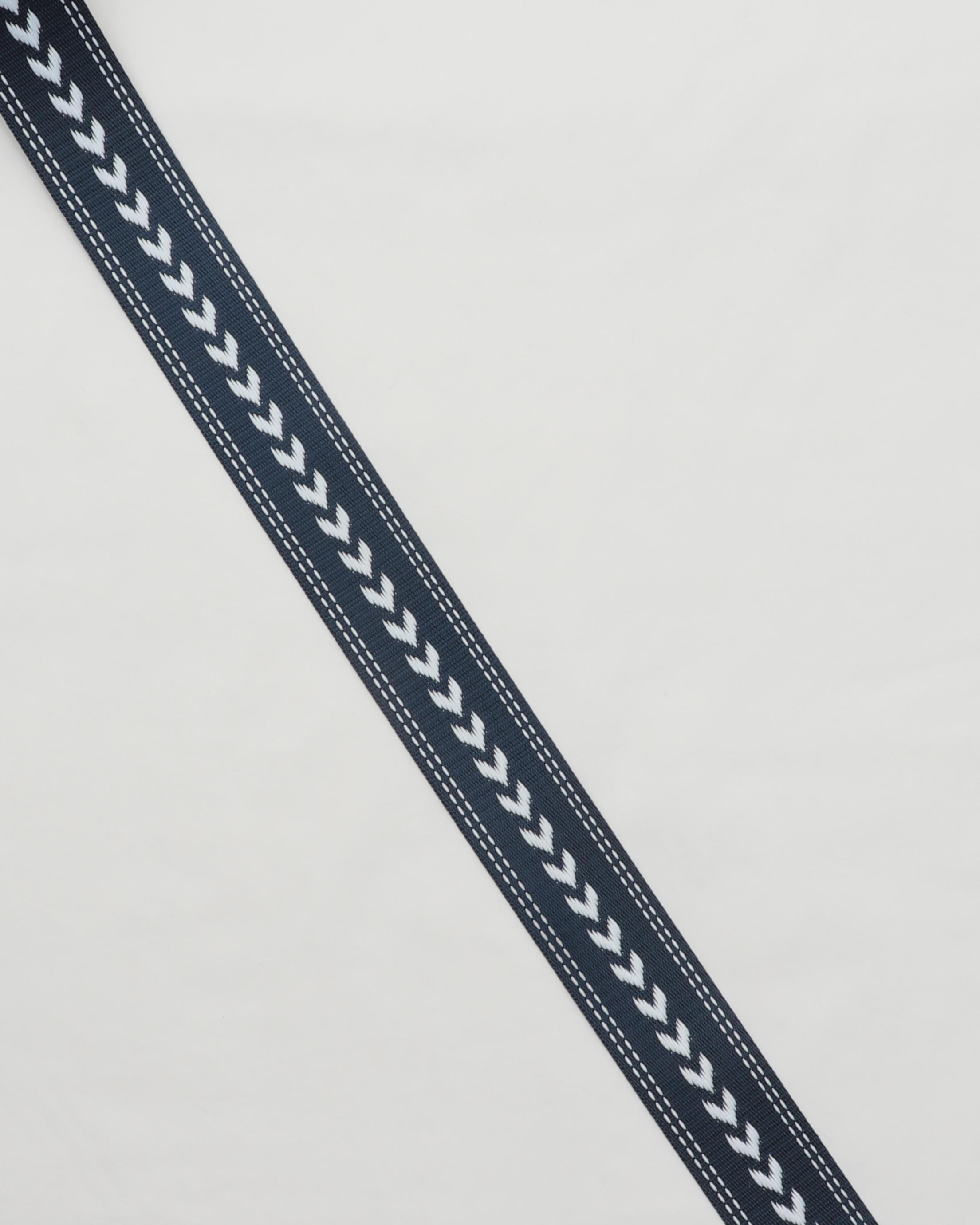 Marineblå/hvid, polyester - Gjordbånd 38 mm 3 Marineblå/hvid, polyester - Gjordbånd 38 mm