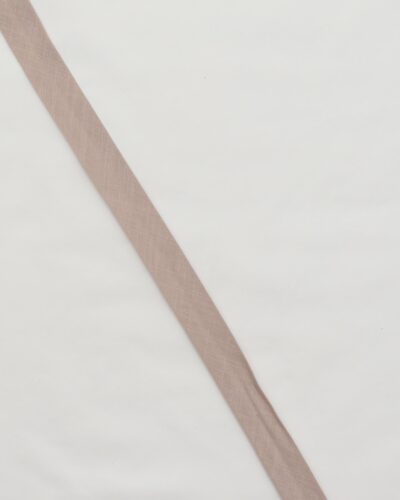 Hørlook, 20 mm skråbånd, beige - Bomuld