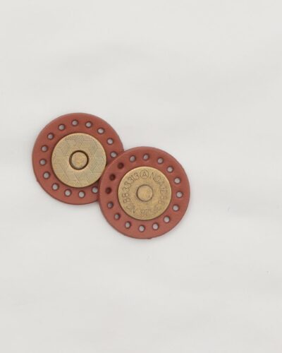 Magnetisk taskelukning i brun læder - 30 mm