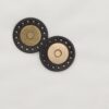 Magnetisk taskelukning i mørkebrun læder - 30 mm