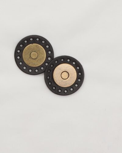Magnetisk taskelukning i mørkebrun læder - 30 mm