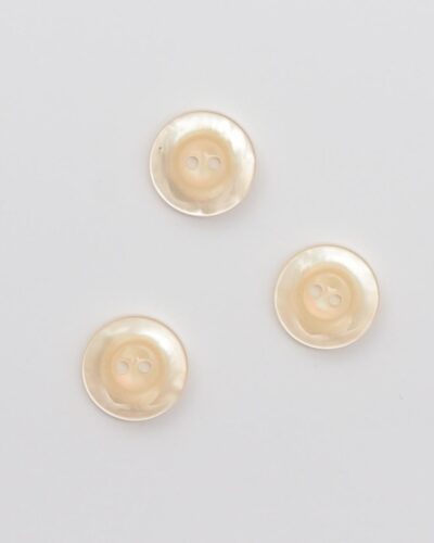 2-huls blank offwhite med fordybning - 18 mm