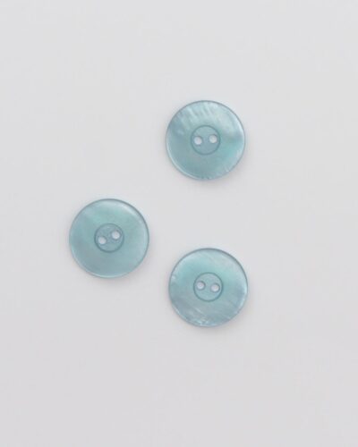 2-huls semi-blank lyseblå - ca. 18 mm